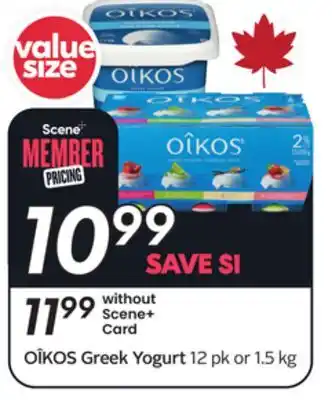 Sobeys OÎKOS Greek Yogurt offer