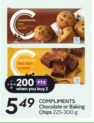 Sobeys COMPLIMENTS Chocolate or Baking Chips offer