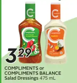 Sobeys COMPLIMENTS or COMPLIMENTS BALANCE Salad Dressings offer