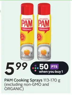 Sobeys PAM Cooking Sprays offer
