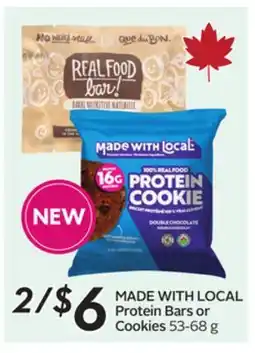 Sobeys MADE WITH LOCAL Protein Bars or Cookies offer