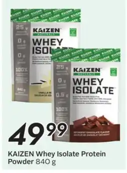 Sobeys KAIZEN Whey Isolate Protein Powder offer