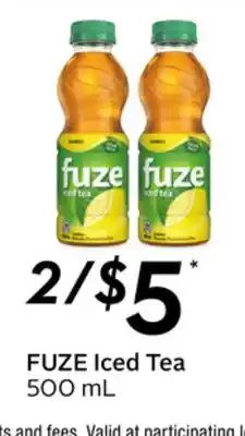 Sobeys FUZE Iced Tea offer