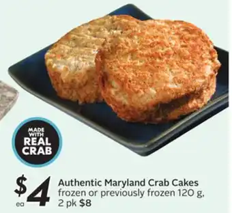 Sobeys Authentic Maryland Crab Cakes offer