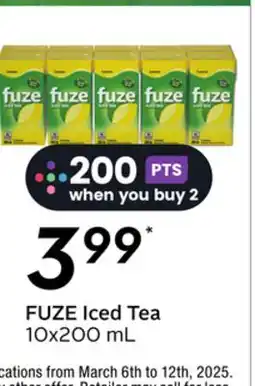 Sobeys FUZE Iced Tea offer