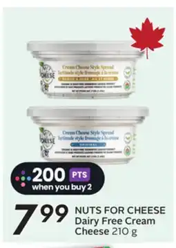 Sobeys NUTS FOR CHEESE Dairy Free Cream Cheese offer