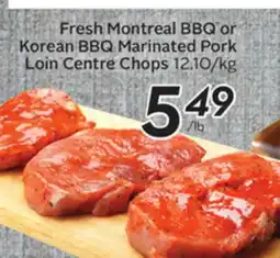 Sobeys Fresh Montreal BBQ or Korean BBQ Marinated Pork Loin Centre Chops offer