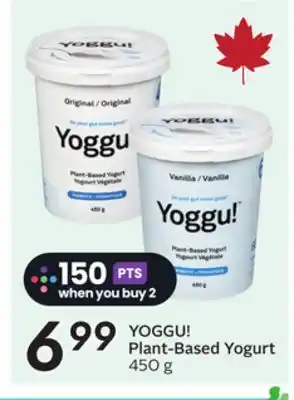 Sobeys YOGGU! Plant-Based Yogurt offer