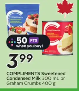 Sobeys COMPLIMENTS Sweetened Condensed Milk offer