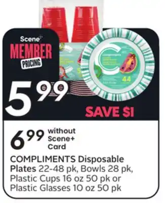 Sobeys COMPLIMENTS Disposable Plates offer