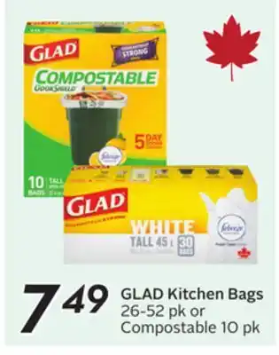 Sobeys GLAD Kitchen Bags offer