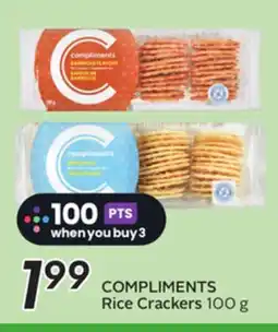 Sobeys COMPLIMENTS Rice Crackers offer