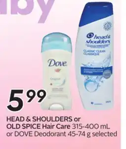 Sobeys HEAD & SHOULDERS or OLD SPICE Hair Care offer