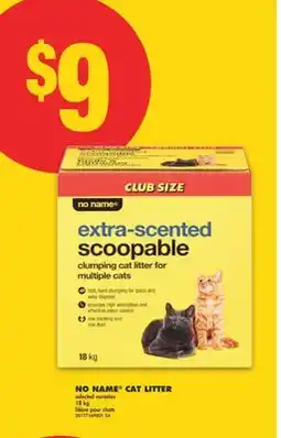 No Frills NO NAME CAT LITTER varieties, 18 kg offer