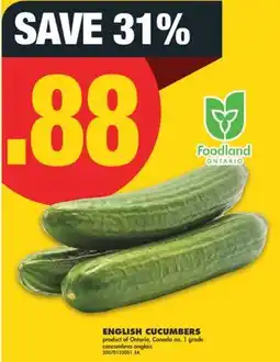 No Frills ENGLISH CUCUMBERS offer