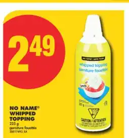 No Frills NO NAME WHIPPED TOPPING, 225 G offer