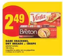 No Frills DARE CRACKERS, DRY BREADS or CRISPS, 100-230 G offer