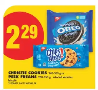 No Frills CHRISTIE COOKIES, 240-303 G OR PEEK FREANS, 280-350 G offer