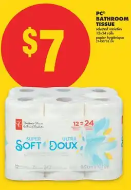 No Frills PC BATHROOM TISSUE, 12=24 ROLLS offer