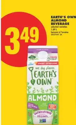 No Frills EARTH'S OWN ALMOND BEVERAGE, 1.89 L offer