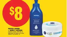 No Frills NIVEA HAND OR BODY LOTION, 200-625 ML offer