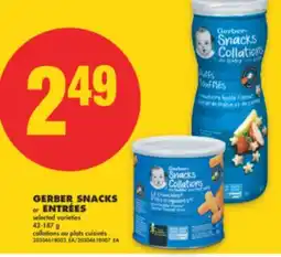 No Frills GERBER SNACKS OR ENTRÉES, 42-187 G offer