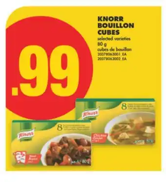 No Frills KNORR BOUILLON CUBES, 80 G offer