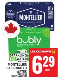 Food Basics BUBLY SPARKLING WATER OR MONTELLIER CARBONATED WATER offer