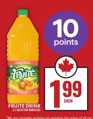 Food Basics FRUITÉ DRINK offer