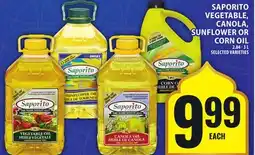 Food Basics SAPORITO VEGETABLE, CANOLA, SUNFLOWER OR CORN OIL offer