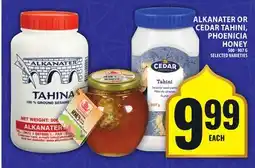 Food Basics ALKANATER OR CEDAR TAHINI, PHOENICIA HONEY offer