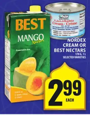 Food Basics NORDEX CREAM OR BEST NECTARS offer