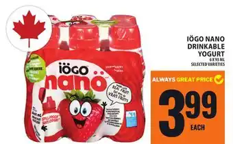 Food Basics IÖGO NANO DRINKABLE YOGURT offer