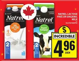 Food Basics NATREL LACTOSE FREE OR ORGANIC MILK offer