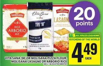 Food Basics VITA SANA '00' OR MOLISANA PIZZA FLOUR, MOLISANA LASAGNE OR ARBORIO RICE offer