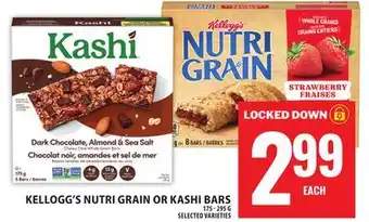 Food Basics KELLOGG'S NUTRI GRAIN OR KASHI BARS offer