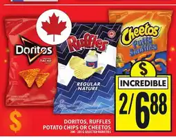 Food Basics DORITOS, RUFFLES POTATO CHIPS OR CHEETOS offer