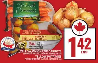 Food Basics YELLOW ONIONS OR CARROTS OR YELLOW POTATOES offer