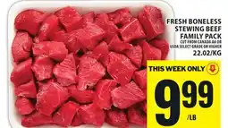 Food Basics FRESH BONELESS STEWING BEEF FAMILY PACK offer