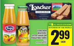 Food Basics LOACKER WAFERS, VITA SANA OR YOGA NECTARS offer