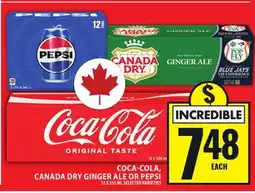 Food Basics COCA-COLA, CANADA DRY GINGER ALE OR PEPSI offer