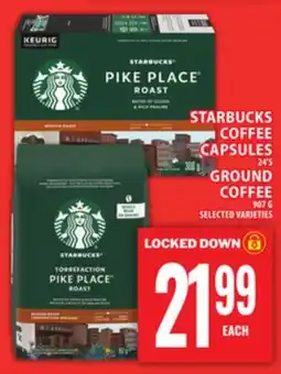 Food Basics STARBUCKS COFFEE CAPSULES OR GROUND COFFEE offer