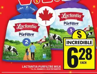 Food Basics LACTANTIA PURFILTRE MILK offer