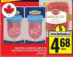 Food Basics MASTRO SLICED DELI MEAT OR SAN DANIELE SLICED PROSCIUTTO offer