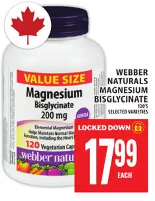 Food Basics WEBBER NATURALS MAGNESIUM BISGLYCINATE offer