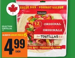 Food Basics SELECTION TORTILLAS offer