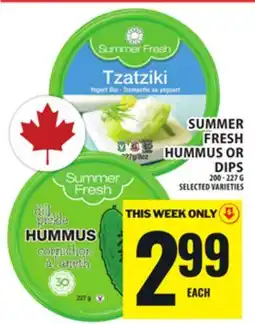 Food Basics SUMMER FRESH HUMMUS OR DIPS offer