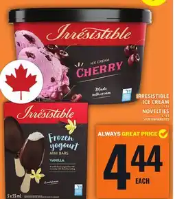 Food Basics IRRESISTIBLE ICE CREAM OR NOVELTIES offer