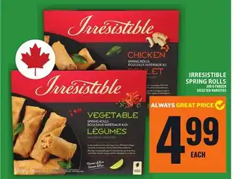 Food Basics IRRESISTIBLE SPRING ROLLS offer