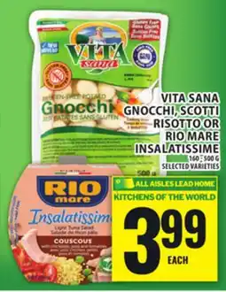 Food Basics VITA SANA GNOCCHI, SCOTTI RISOTTO OR RIO MARE INSALATISSIME offer